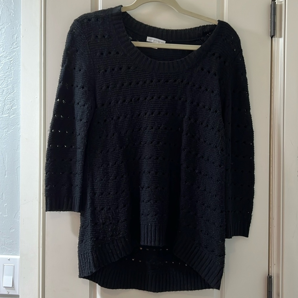 NY&Co Black crochet sweater.